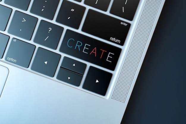 Crear. Concepto de tecnología