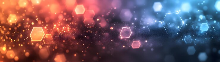Foto crear un diseño de calendario de hexágonos borrosos vibrantes con fondo colorido con interés visual dinámico