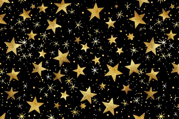 Crear una fiesta y celebración de las estrellas de oro patter generativo ai