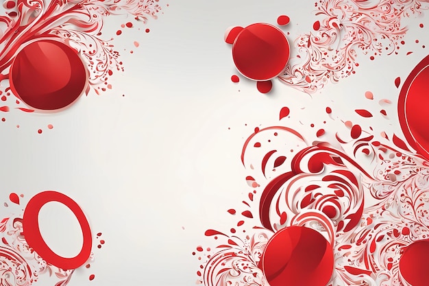 crear fondo con formas abstractas de partículas de polvo de colores rojos y blancos y vectorial