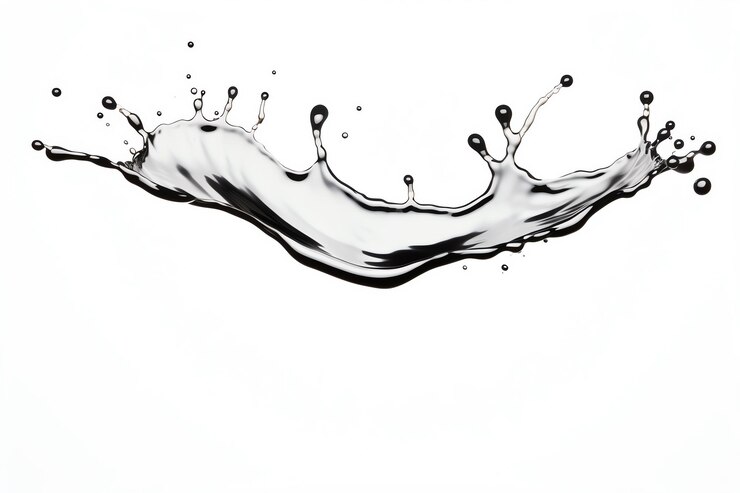 Crear una foto en blanco y negro de una salpicadura de agua con una sola gota de agua