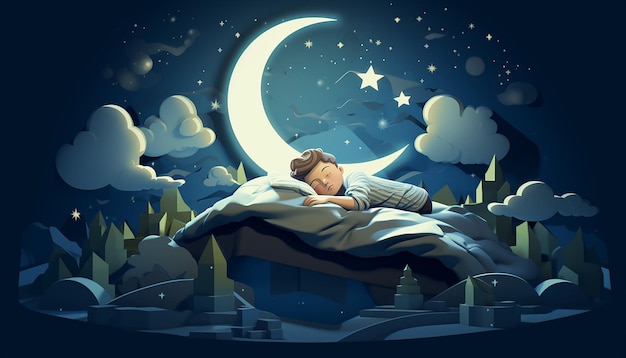 crear una imagen vectorial de priorización del sueño