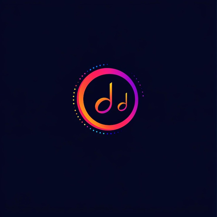 Foto crear un logotipo para eventos y entretenimiento un logotipo colorido con la palabra d en él