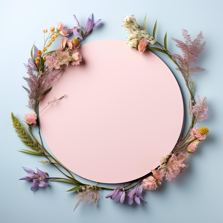 Crear magia con acuarela coronas florales flores púrpuras encanto boho y marcos elegantes Awai
