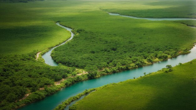 Crear un mapa detallado del fondo natural del árbol verde absoluto destacando las características clave biodi