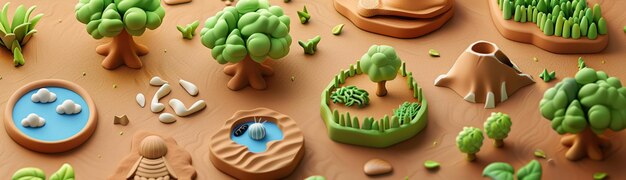 Crear una serie de iconos de arcilla 3D que representan varias plataformas de redes sociales y comunicación también