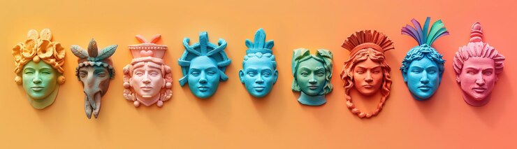 Crear una serie de iconos de arcilla 3D que representan varias plataformas de redes sociales y comunicación también