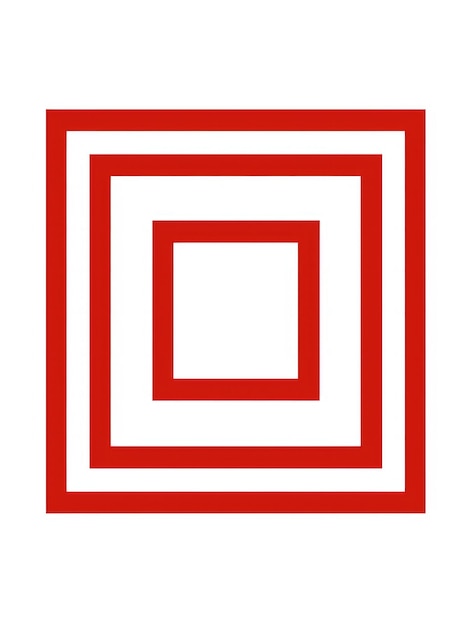Crear un simple cuadrado rojo 2D en un fondo blanco Generativo Ai