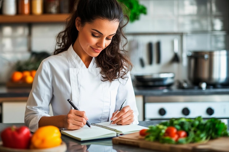 Foto la creatividad culinaria fluye en una cocina cálida llena de ingredientes y ideas frescas