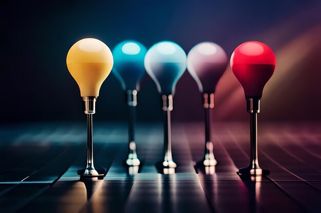 La creatividad salpica colores vibrantes en el generador de bombillas