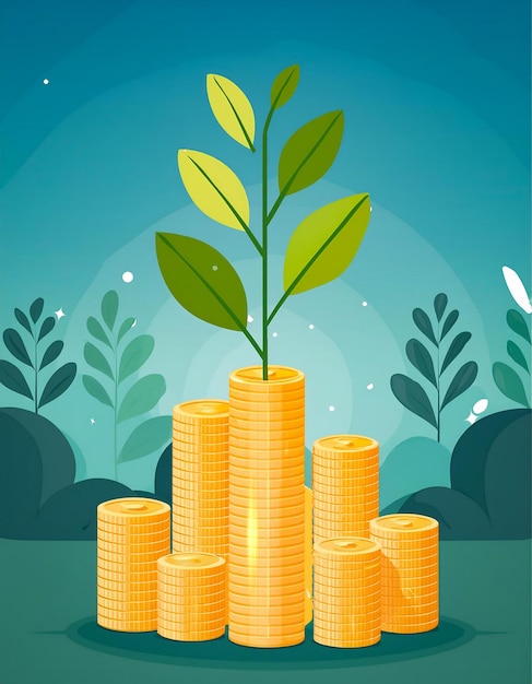 crecer planta de dinero crecer en monedas de ahorro