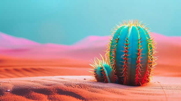 Crecimiento de cactus en el desierto