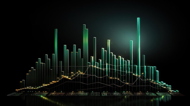 Crecimiento financiero Gráfico que muestra la tendencia alcista de los beneficios