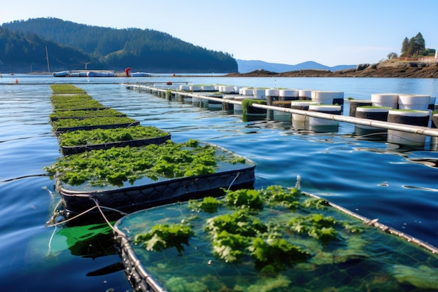 Crecimiento integrado de algas en acuicultura multitrófica