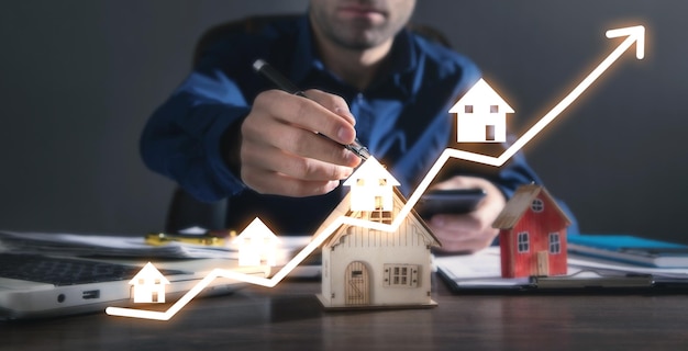 Crecimiento del mercado inmobiliario Gráfico Casa