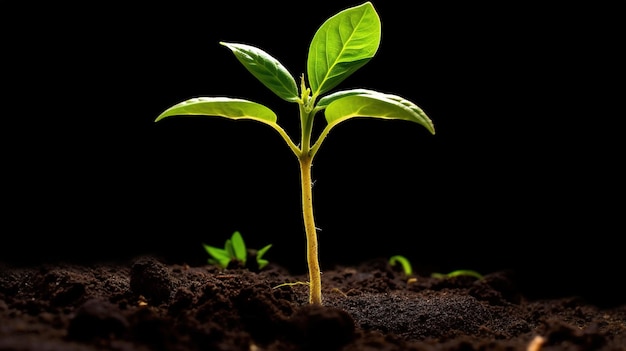 Foto crecimiento de plantas pequeñas