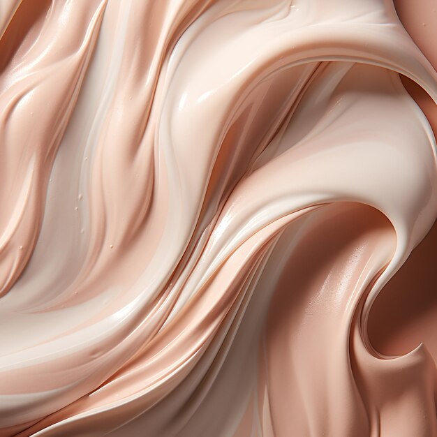 Crema base de textura tonal marrón fondo cosmético abstracto de cerca