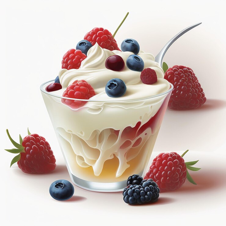 Crema con bayas