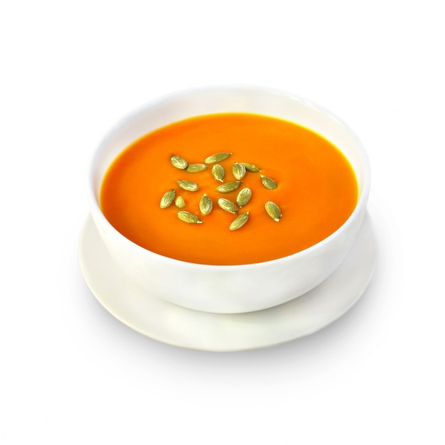 Crema de calabaza con semillas de calabaza