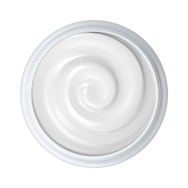 Foto crema cosmética de renderizado 3d en bote abierto