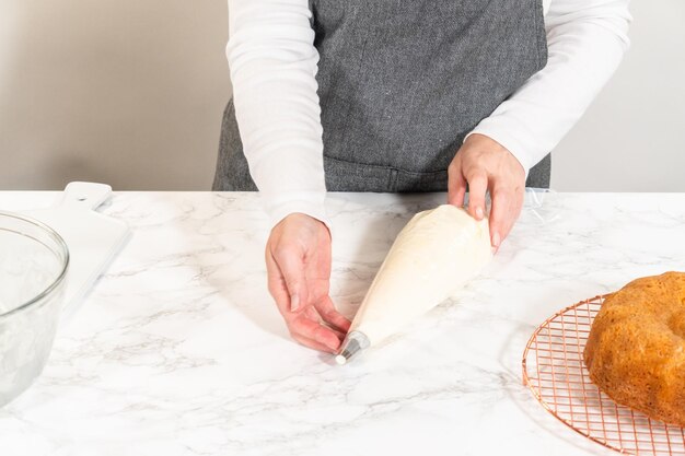 Crema de queso de perfección para el pastel de zanahorias