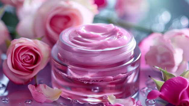 Creme facial hidratante orgânico de rosa