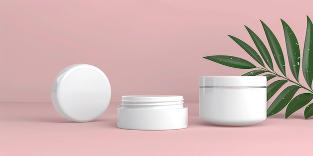 Creme rosa para cuidados com a pele