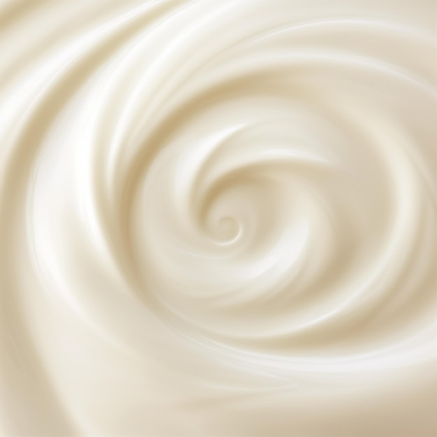 Cremefarbener Hintergrund mit Cremewirbeln