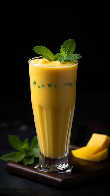 Cremiger Mango-Lassi-Smoothie Generatives KI-Bild