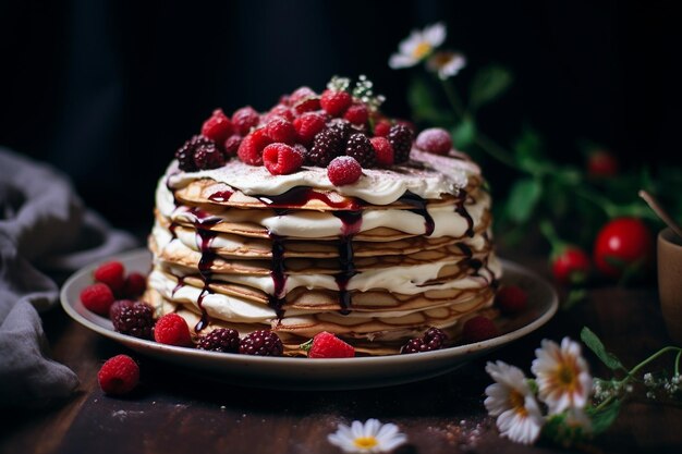 Cremiger Tiramisu-Kreppkuchen mit Mascarpone-Creme