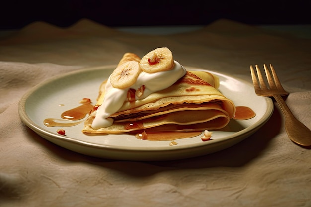 Foto crepe de banana