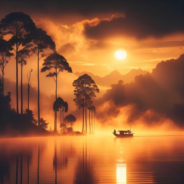 Foto el crepúsculo en camboya 3