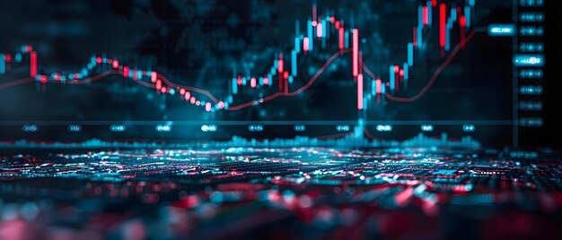 Crescimento de negócios Conceito visualizado Crescimento de negócio Tendências de mercado Visualização de dados Análise financeira Perspectivas econômicas