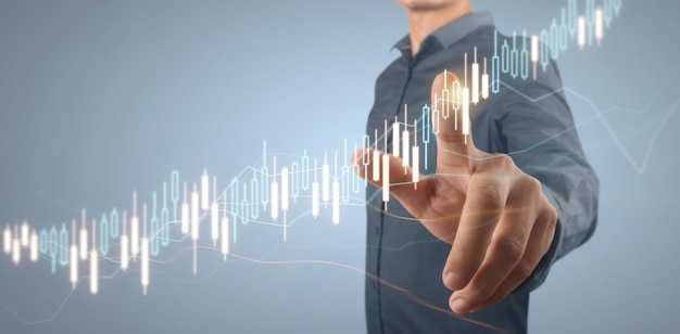 Crescimento do gráfico do plano do empresário e aumento dos indicadores positivos do gráfico em seu negócio