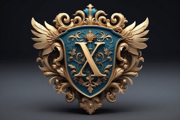 Crest de luxo com X