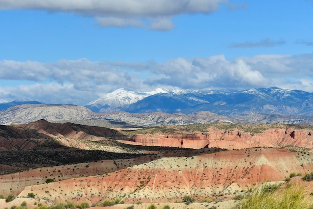 Crestas y acantilados de los badlands de gorafe granada