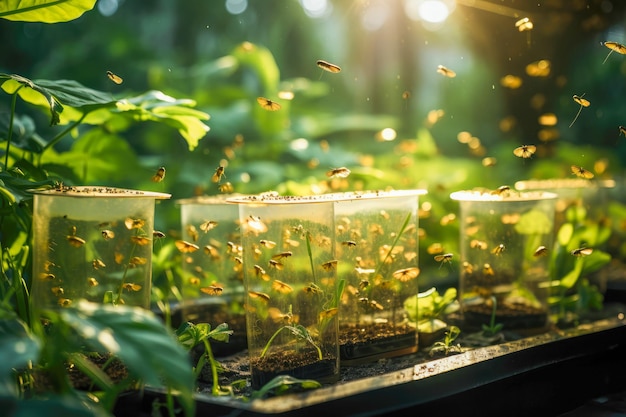 La cría de insectos como práctica sostenible de criar insectos para la alimentación y otros usos beneficiosos