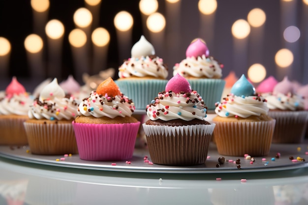 Criações de cupcake gourmet