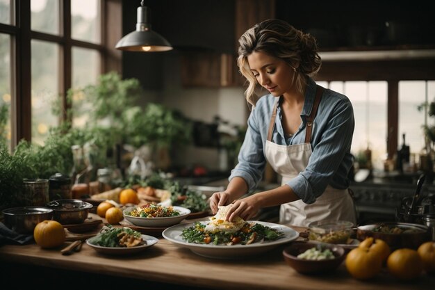 Foto criador de conteúdo alimentar