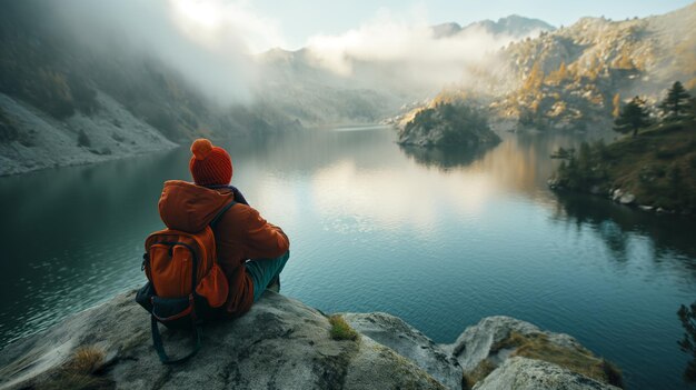 Criador de conteúdos de viagens Ambiente de ecoturismo de descoberta de destinos locais