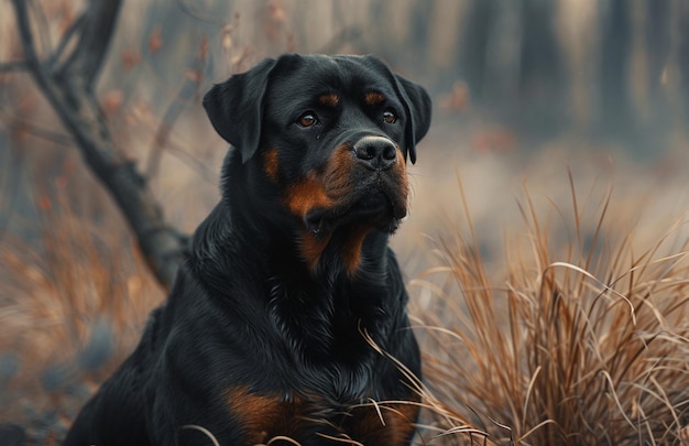 Criador de Rottweiler elegante e estilizado