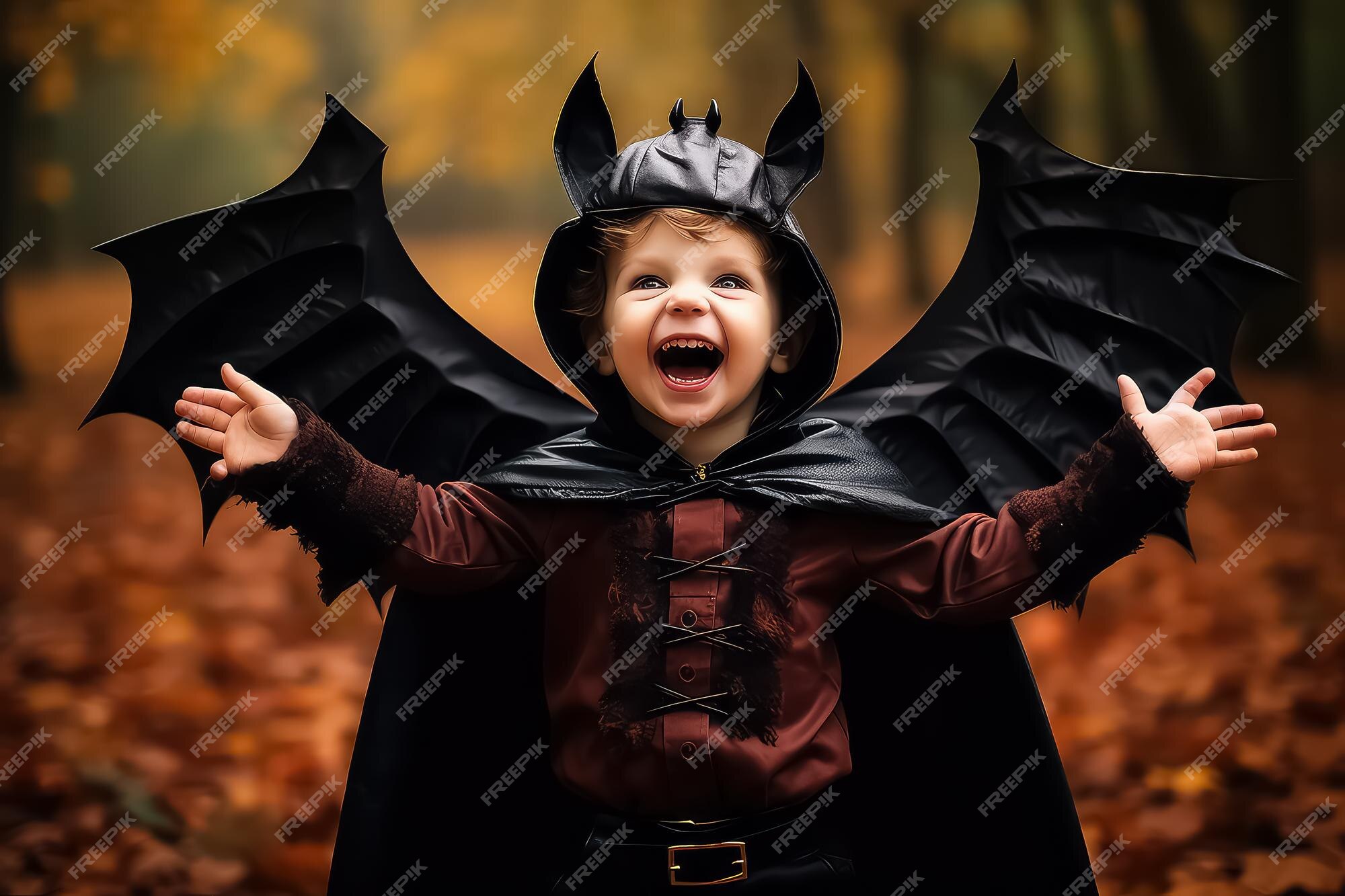 Homem Alegre Na Fantasia De Vampiro De Halloween Foto de Stock