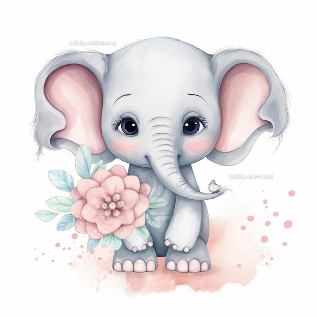 Foto criança de elefante clipart