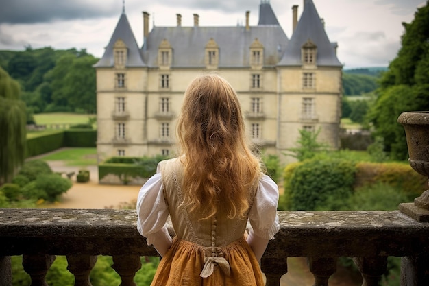 Criança francesa castelo francês Gerar Ai