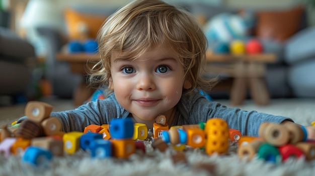 Criança Jovem Jogando Com Brinquedos