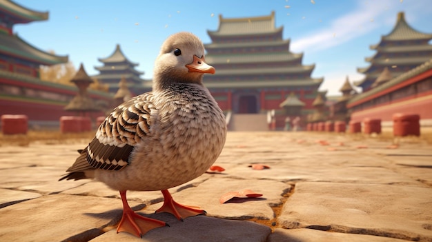 Criança pato chinga Fotografia de alta definição papel de parede criativo