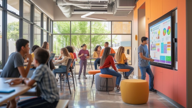 Foto crianças a participar de actividades recreativas na sala de aula