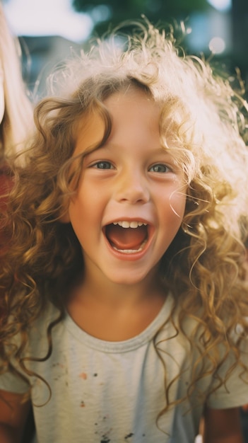 Crianças alegres e sorridentes IA generativa