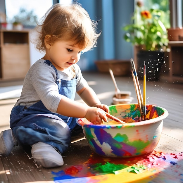 Crianças bonitas e crianças pequenas brincando com blocos e cores de construção LEGO