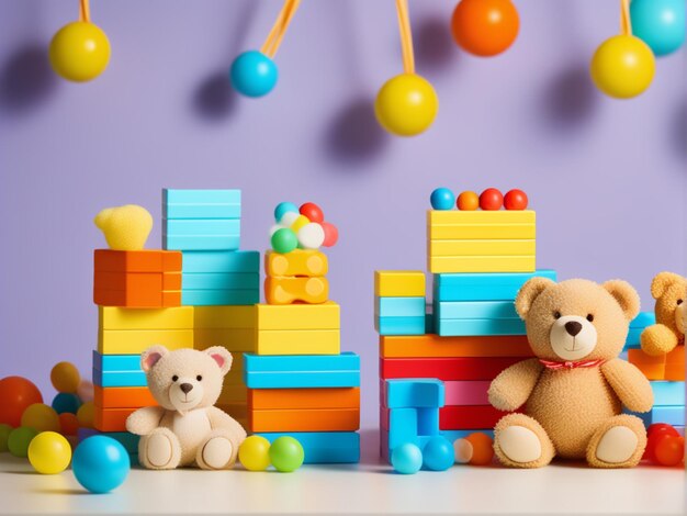 Crianças brincando com brinquedos educativos sentadas na mesa no jardim de infância Educação infantil Montessori lea